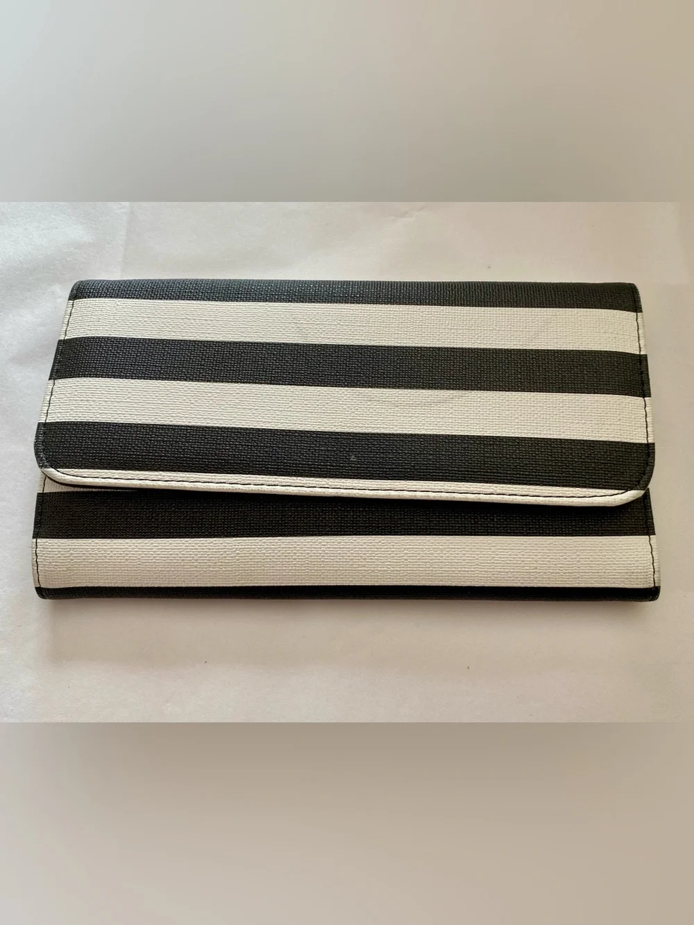 Kut From The Kloth Black & White Striped Wallet